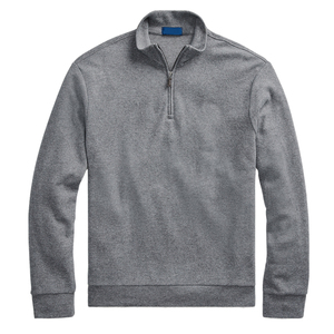 Hiver Nouvelle Mode Vente en Gros Hommes Sweat à Capuche Demi Fermeture Éclair Sweat-shirt à Capuche Polaire 100% Coton Hiver Teint Uni Service OEM Plus Size Solid Échantillon Gratuit - Product Image 4