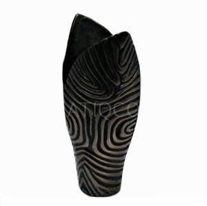 แจกันดอกไม้โลหะอะลูมิเนียมดีไซน์โบราณลวดลายดอกไม้ทำมือสวยงามทันสมัยและเรียบง่าย - Product Image 3