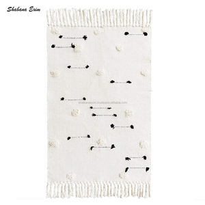 Tapis à tisser indien tapis antidérapant tapis tufté tissé à la main bohème pour salon tapis brodé - Product Image 1