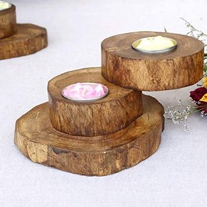 Bougeoir en bois pour décoration de mariage Bougies et bougeoirs en bois Produits Offre Spéciale - Product Image 5