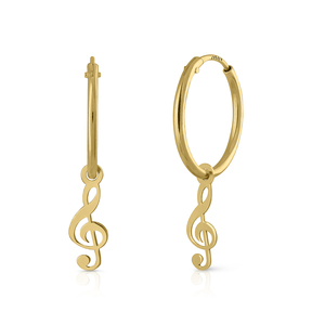 Boucles d'oreilles créoles en or massif 9K, pour femmes et enfants, pince à vis, modèle tendance, disponible en, fabriqué en espagne - Product Image 1