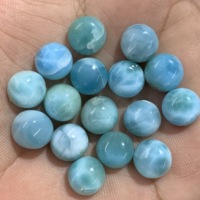 Pierres précieuses AAJA Larimar bleues taille brillant 10 mm certifiées IGI AAAAA de haute qualité, pierres naturelles en vrac, aspect nuageux