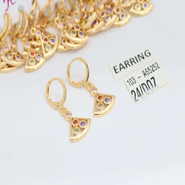 Women's gold plated earrings