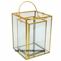 Lanterne nautique en fer et verre transparent à quatre côtés, éclairage décoratif antique, haute qualité, élégante, fabriquée à la main