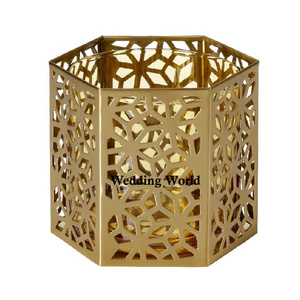 Gold Finished Metal <b>Tealight</b> Holder Premium Quality Handmade Candle Holder Classic Stylish Wholesale Metal Votive Holder - Product Image 2