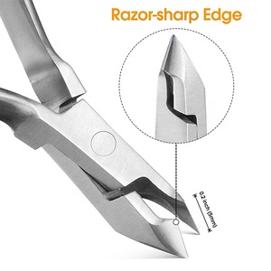 Pinzas para cutículas de plata de gran venta, alicates para uñas de acero inoxidable, pinzas para piel muerta, uñas y uñas de los pies con bolsa de PVC - Product Image 4