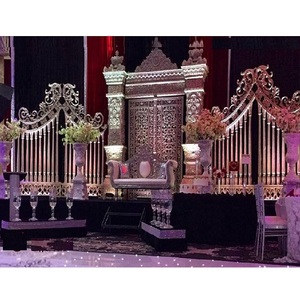 Gran escenario de recepción para bodas occidentales, asombrosa decoración de boda india, escenario de gran interior, decoración de escenario de boda india - Product Image 1