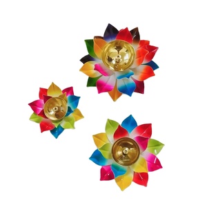 Diya-aceite de latón indio de alta calidad, Diwali, para ritual religiosos, India, Lotus, Diwali, regalo - Product Image 1