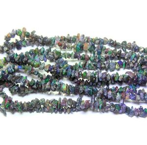 Opale éthiopienne noire naturelle faite à la main 16 pouces de forme brute polie accessoire unique et accrocheur - Product Image 2