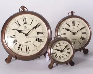 Antique horloge de table lot de 3 pour la décoration de la chambre