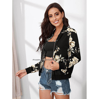 Blouson d'aviateur pour femmes, avec Logo imprimé personnalisé surdimensionné, manteau, tenue décontractée à sublimation