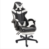 Chaise de bureau ergonomique et confortable, 5 roulettes, fauteuil de travail, de course et de Massage, blanc, vente en gros