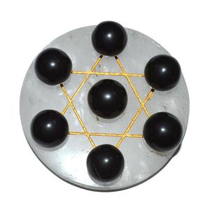 7 noir Boule D'agate sur Or Étoile de David Base En Cristal - Product Image 1