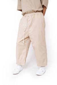 Pantalons longs kaki Beige pour hommes de haute qualité avec poche arrière Styles de rue décontractés taille élastique pantalon taille moyenne - Product Image 3