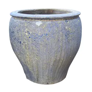 [Anny]- Atlantis vasi di ceramica atlantica antico piantatore vaso rustico-grandi fioriere all'aperto-vaso rotondo-ceramica