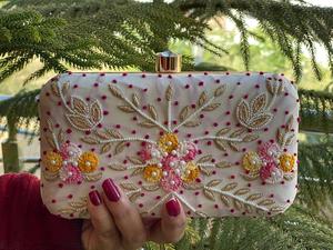 <b>Women</b> Stylish Party Wear Combo <b>Set</b> Jutti With Clutch Indian Style Jutti Clutch Embroidery - Product Image 2