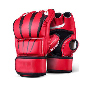 2021ที่มีคุณภาพสูงครึ่งนิ้วมวยถุงมือ Mma หนังเทียม - Product Image 4