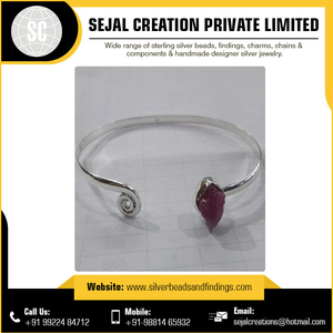 Bracelet à breloques en argent sterling 925 avec pierres précieuses CZ Bijoux de mode du fabricant indien - Product Image 6