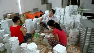 HT3132 MDF lacquered mother of pearl <b>shell</b> inlaid <b>mirror</b>- Ha Thai lacquer factory - Product Image 5