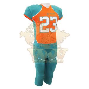 Vente en gros de maillots de football américain personnalisés de haute qualité pour hommes, spandex de dernière conception avec logo OEM à manches courtes pour enfants de tous les âges - Product Image 5