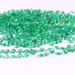 อัญมณีมรกตธรรมชาติราคาส่งอัญมณีกลมเหลี่ยมเพชรพลอยขนาด1.5มม. ถึง4มม - Product Image 1