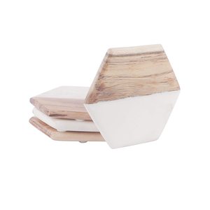 Sous-verre en bois et marbre pour support en marbre, dessous de verres en pierre grise, à vendre, cadeau de bienvenue, nouvelle collection - Product Image 3