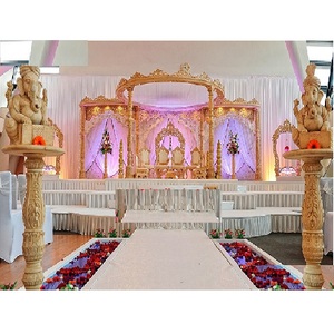 Fabricant de Mandap de Mariage en Bois Sculpté Royal, Nouveau Design Couronne Royale, Mandap de Mariage Traditionnel Indien, Canada/Royaume-Uni - Product Image 1