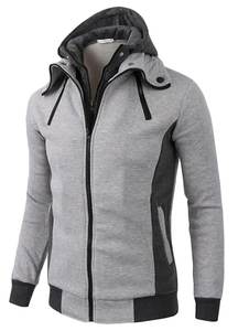 Ports Men Lain oodie ip p leece ooooded weipper ONG leeve EW shion ashion 2023 uustom OGO - Product Image 6