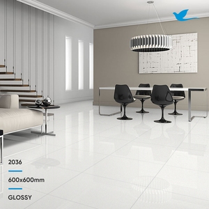 Baldosas de porcelana esmaltada brillante de cerámica de 600x600mm modernas, acabado mate de alta calidad, venta directa de fábrica para villas - Product Image 2