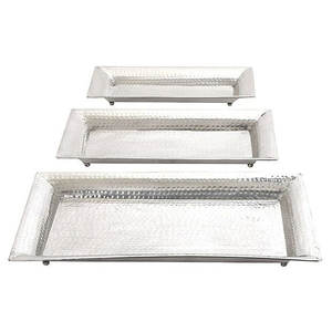 Venta al por mayor decoración de la boda de níquel plateado de Metal bandeja de la porción - Product Image 6