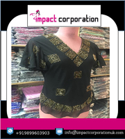 Pull tricoté de haute qualité pour femme, style vintage, avec perles et sequins, appliqués, en georgette unie, col en V, manches longues, pour l'automne, l'hiver et l'été