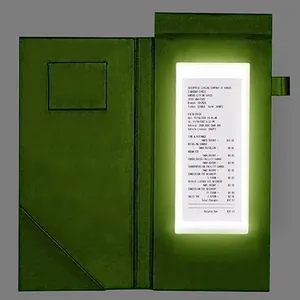 LED leather bill folder restaurant led check For Cafe, Restaurant, Hotel, Bar