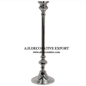 Grand bougeoir élégant en acier inoxydable plaqué argent décoratif de mariage Tailles personnalisées Décoration de la maison faite à la main - Product Image 6