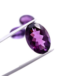 Pierre précieuse améthyste ovale violet 5*3MM 6*4MM 5*4MM pierres précieuses personnalisées fabrication de bijoux à bricoler soi-même damier coupe ovale grande améthyste naturelle - Product Image 6
