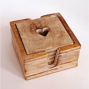 Best Quality Stand Color and Factory Wholesale High Quality 10cm White Round Marble and <b>Wood</b> Coasters for Drinks - Product Image 2