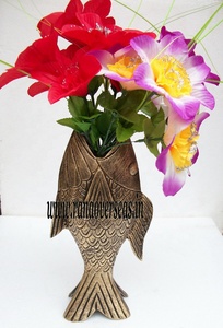 High Quality <b>Fish</b> Shape Aluminium Metal Flower <b>Vase</b> With Hand Crafted Design for Home Table Decoration - Product Image 3