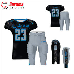 Uniformes de Football américains en sergé, matériel personnalisés avec votre propre logo, uniformes de Football pour jeunes - Product Image 1
