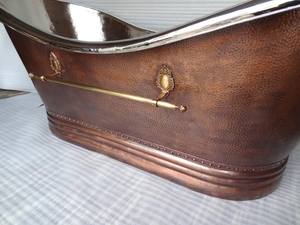 Baignoire de luxe haut de gamme, moderne, élégante, nouvelle conception, très vendue, en cuivre pur à l'extérieur et en acier à l'intérieur, pour une utilisation en salle de bain - Product Image 6