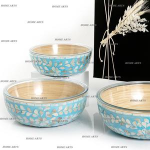 ชุดชามเสิร์ฟอาหารไข่มุกแก้วและแม่ของไข่มุก3ขนาด - Product Image 5