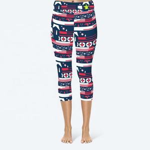 กางเกงเลกกิ้งขาสั้นทรงแคปรีสำหรับผู้หญิง เอวสูง เป็นมิตรกับสิ่งแวดล้อม แห้งเร็ว ระบายอากาศได้ดี ยืดได้สี่ทิศทาง ป้องกันแบคทีเรีย เหมาะสำหรับโยคะ - Product Image 1