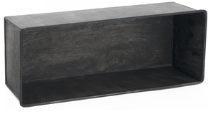 Galvanized Zinc Metal Rectangle Planters with Minimalist Rustic Iron - Product Image 2