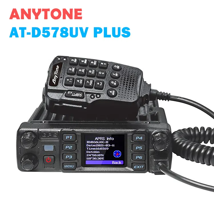 جديد Anytone AT-D578UV زائد الرقمية DMR الراديو المحمول المزدوج الفرقة & ثلاثي الفرقة BT / APRS /GPS/الهواء الفرقة