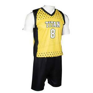 100% Polyester Hommes Blanc Volley-Ball Porter L'uniforme m - Product Image 2
