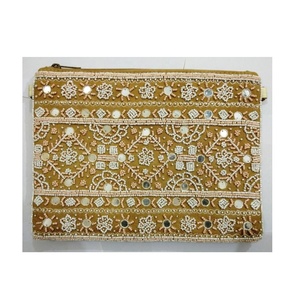 Haute qualité indien femmes concepteur à la main perlé pochette sacs de messager Style bohème soirée Shopping fête pochettes - Product Image 5