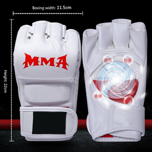 Nouveaux gants MMA en cuir PU 8oz sur mesure Gants de boxe confortables PK Demi-doigt Logo disponible 14oz 16oz Kickboxing Punching - Product Image 5