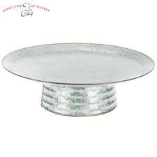 ถาดวางเค้กทรงกลมโลหะสีขาว,ถาดของหวานพร้อมฝาปิดขายส่ง - Product Image 2