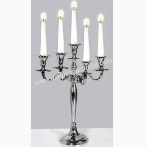 Best Quality White Aluminum Five-Arm <b>Candelabra</b> New Latest Design for Home Wedding Tabletop Centerpiece & Decorations Price - Product Image 2