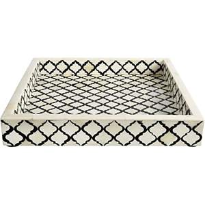 Fabricant indien de plateau rectangulaire en incrustation d'os au design personnalisé Plateau de service traditionnel au meilleur prix pour la maison Hôtel Bar - Product Image 5