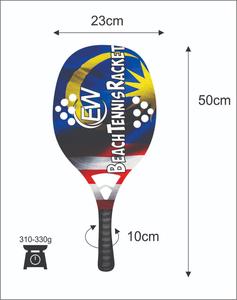ไม้ตีเทนนิสชายหาดไม้พายชายหาดทำจากคาร์บอนที่กำหนดเอง/ไม้พาย Padel พร้อมโลโก้และการผสมสีของคุณ - Product Image 4