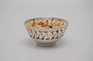 Tazón de frutas de latón con diseño bonito y flores, tazón de frutas usado para Decoración de mesa de comedor, Color plateado, diseño moderno - Product Image 2